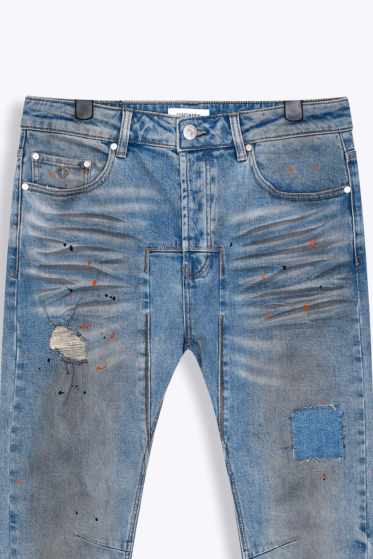 Jean Homme used brodé au dos