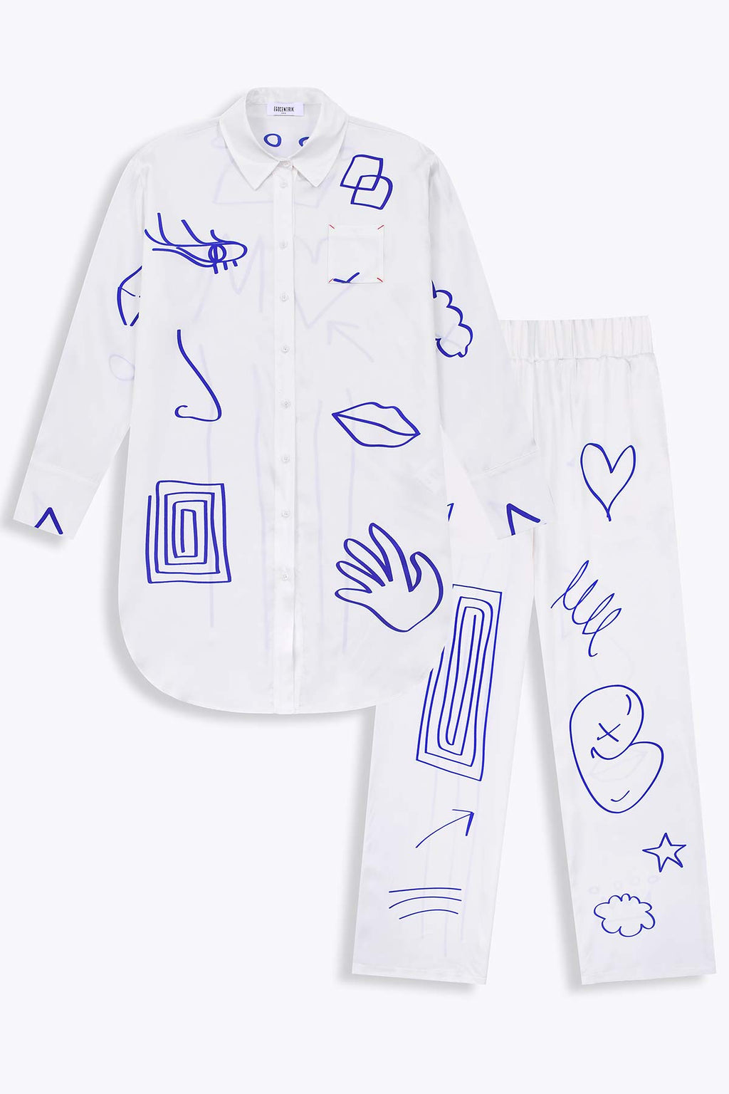 Chemise femme blanche en soie "Destructured"
