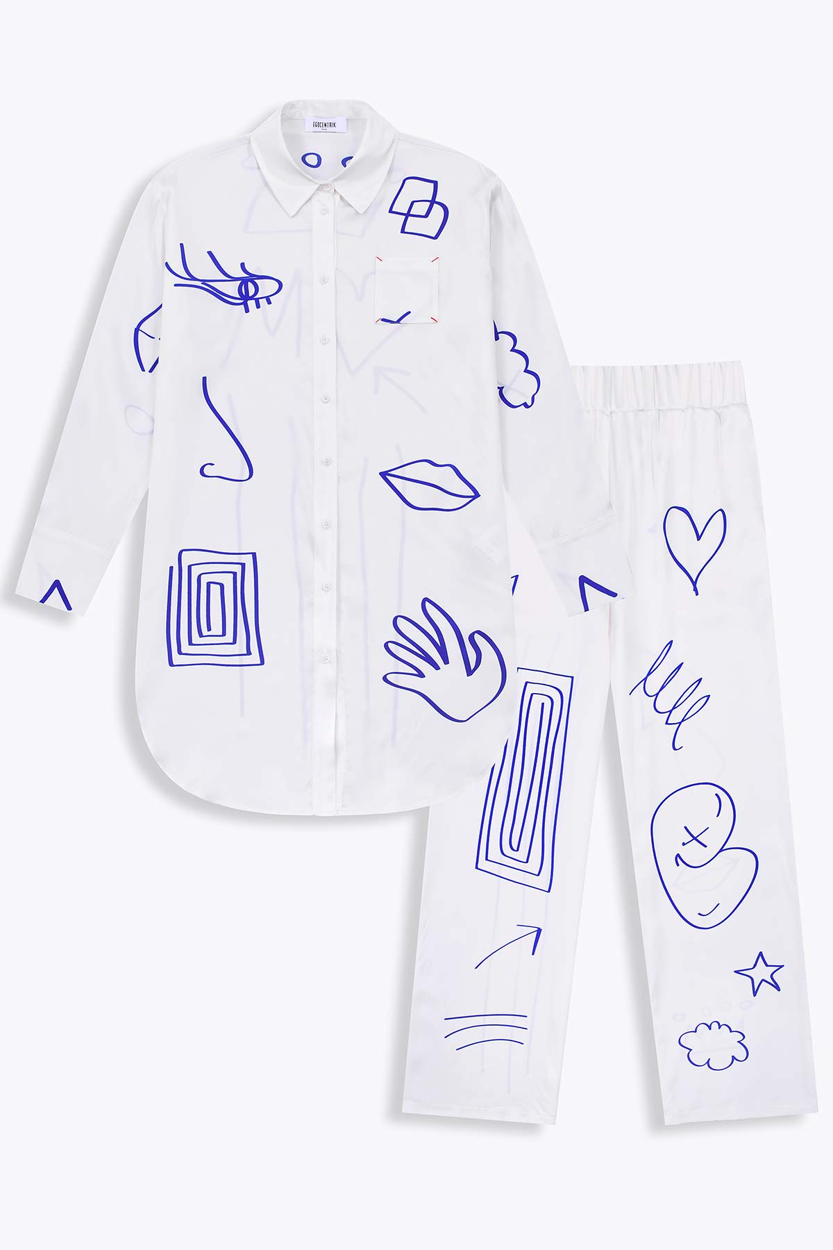 Chemise femme blanche en soie "Destructured"