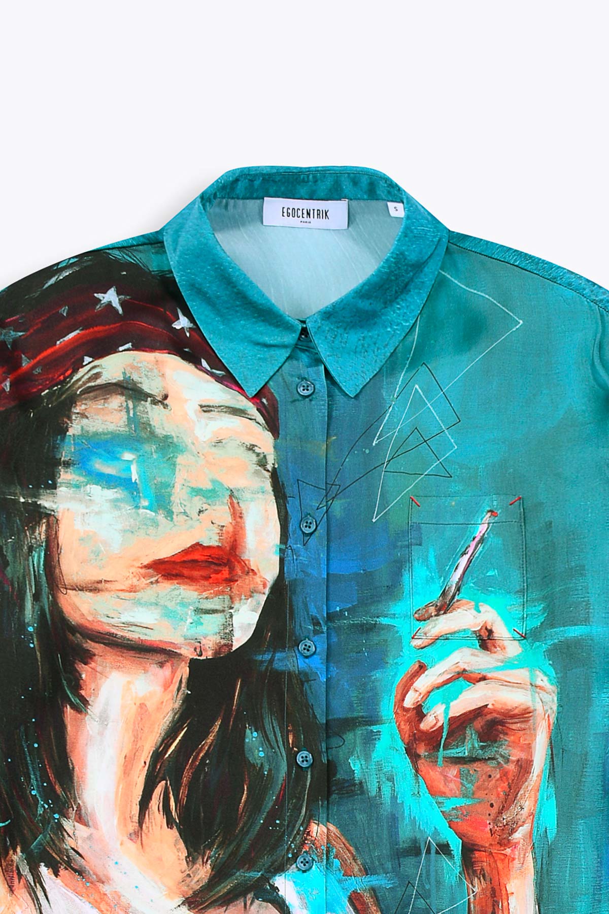Chemise femme en soie "Smoke Break"