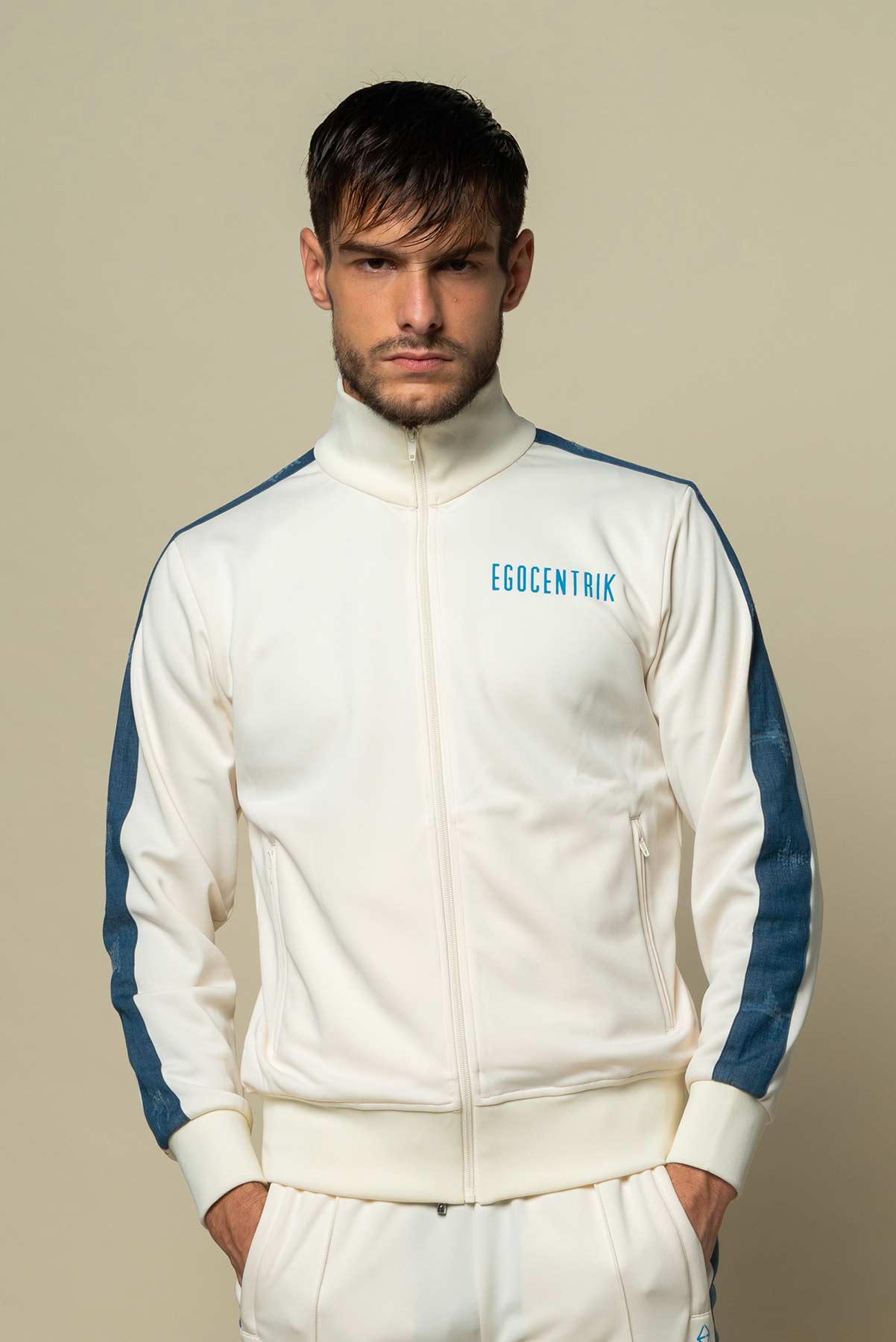 EGO USED DENIM TRACKSUIT PANTS