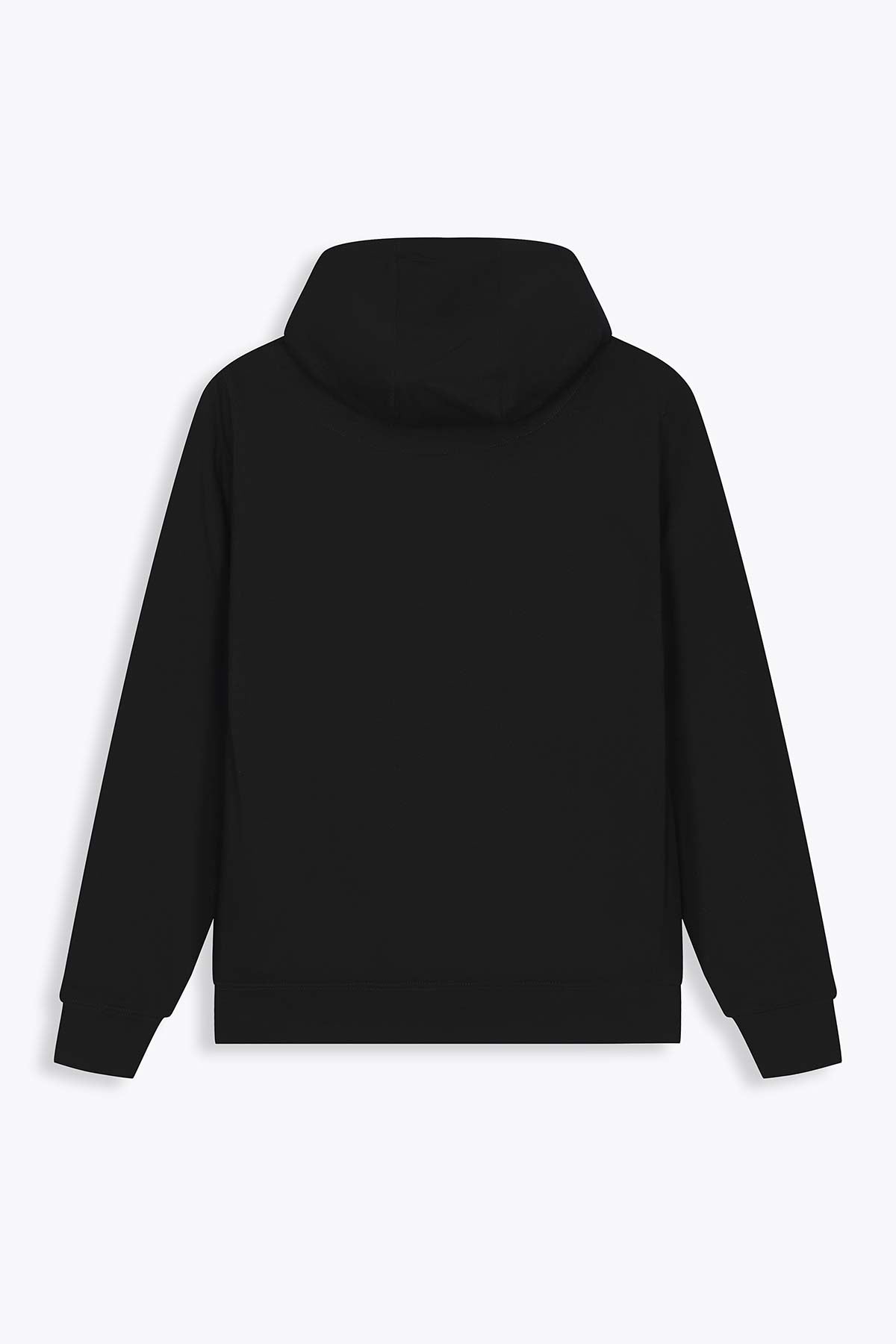 Hoodie noir avec patch soie "Duality"
