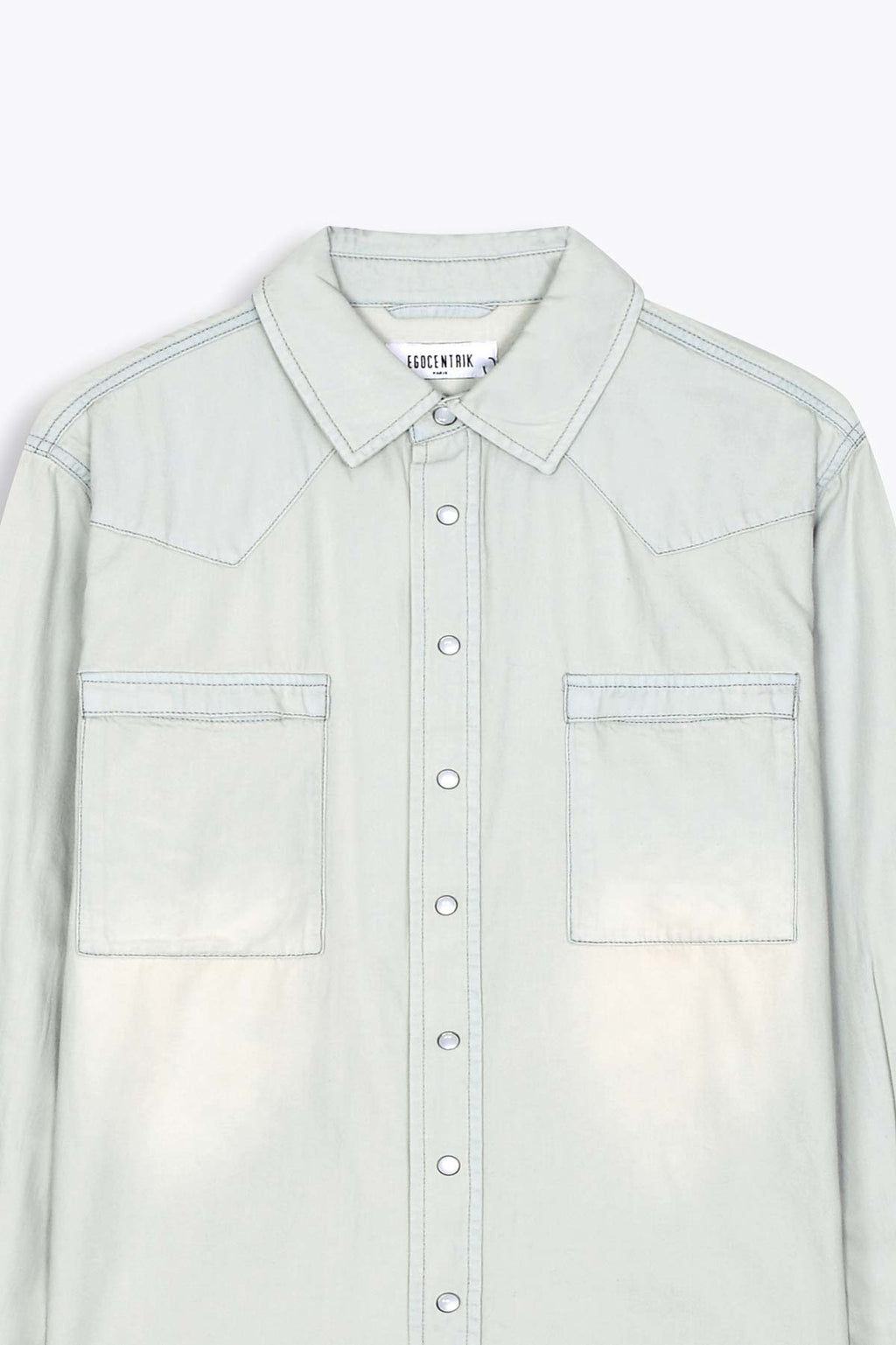 Chemise en Jean homme avec patch soie "Pop VR"