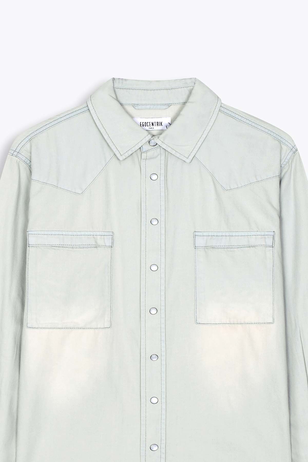 Chemise en Jean homme avec patch soie "Pop VR"