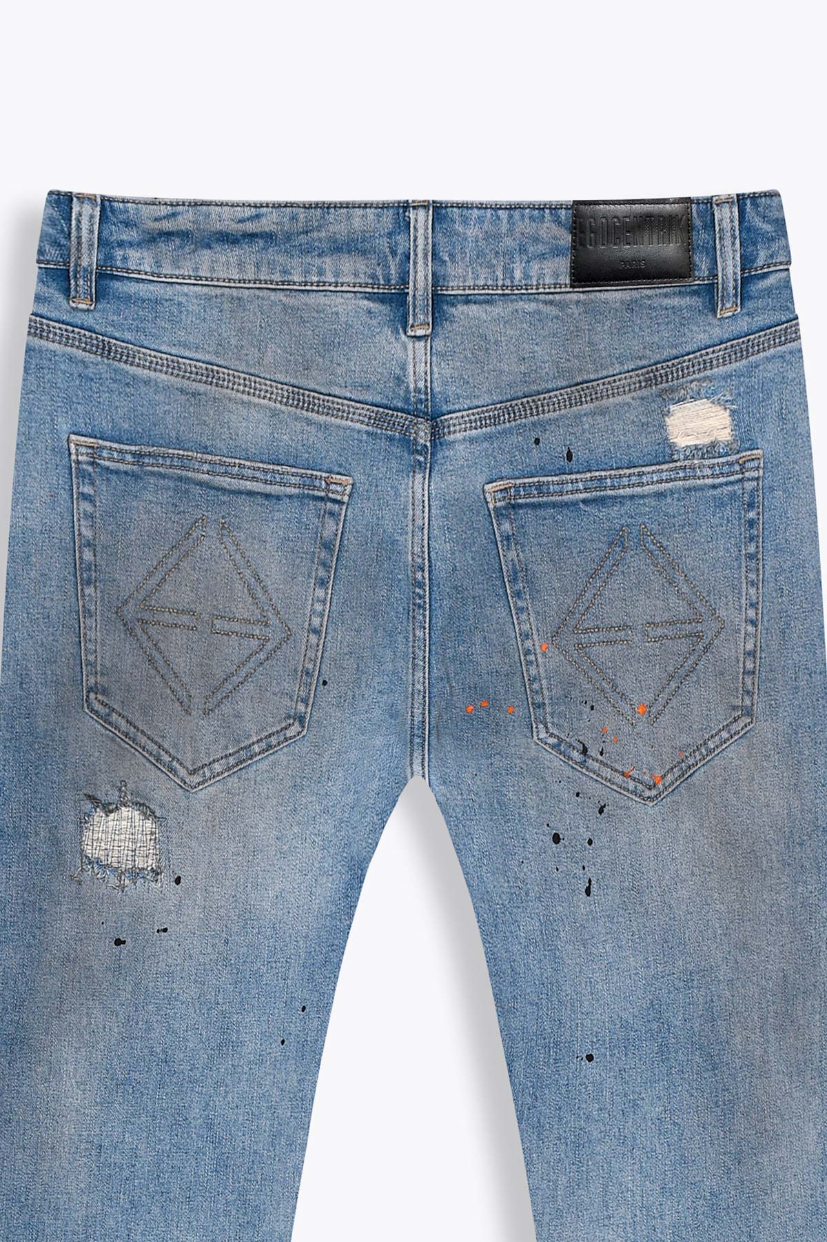 Jean Homme used brodé au dos