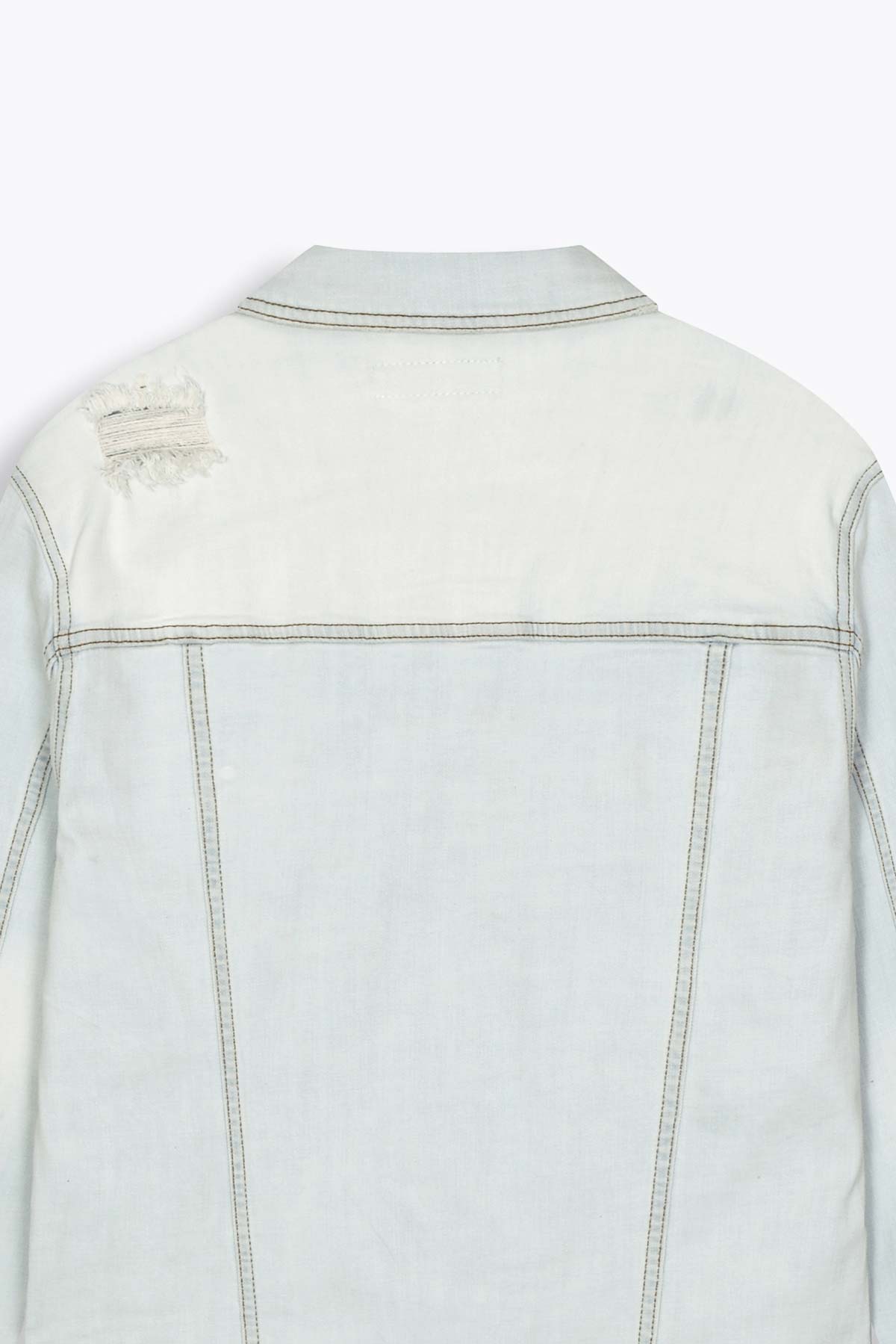 Veste Homme en jean used bleu clair