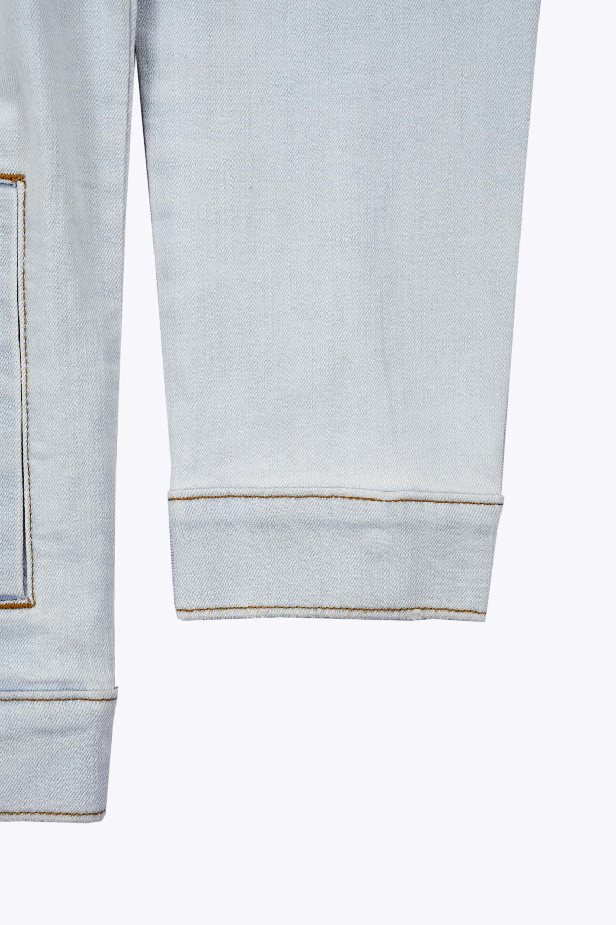 Veste Homme en jean used bleu clair