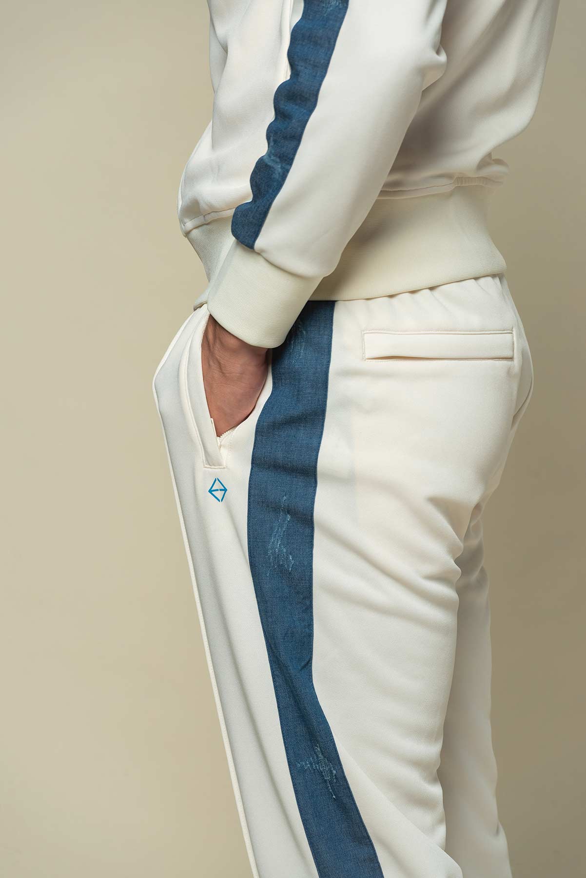 EGO USED DENIM TRACKSUIT PANTS