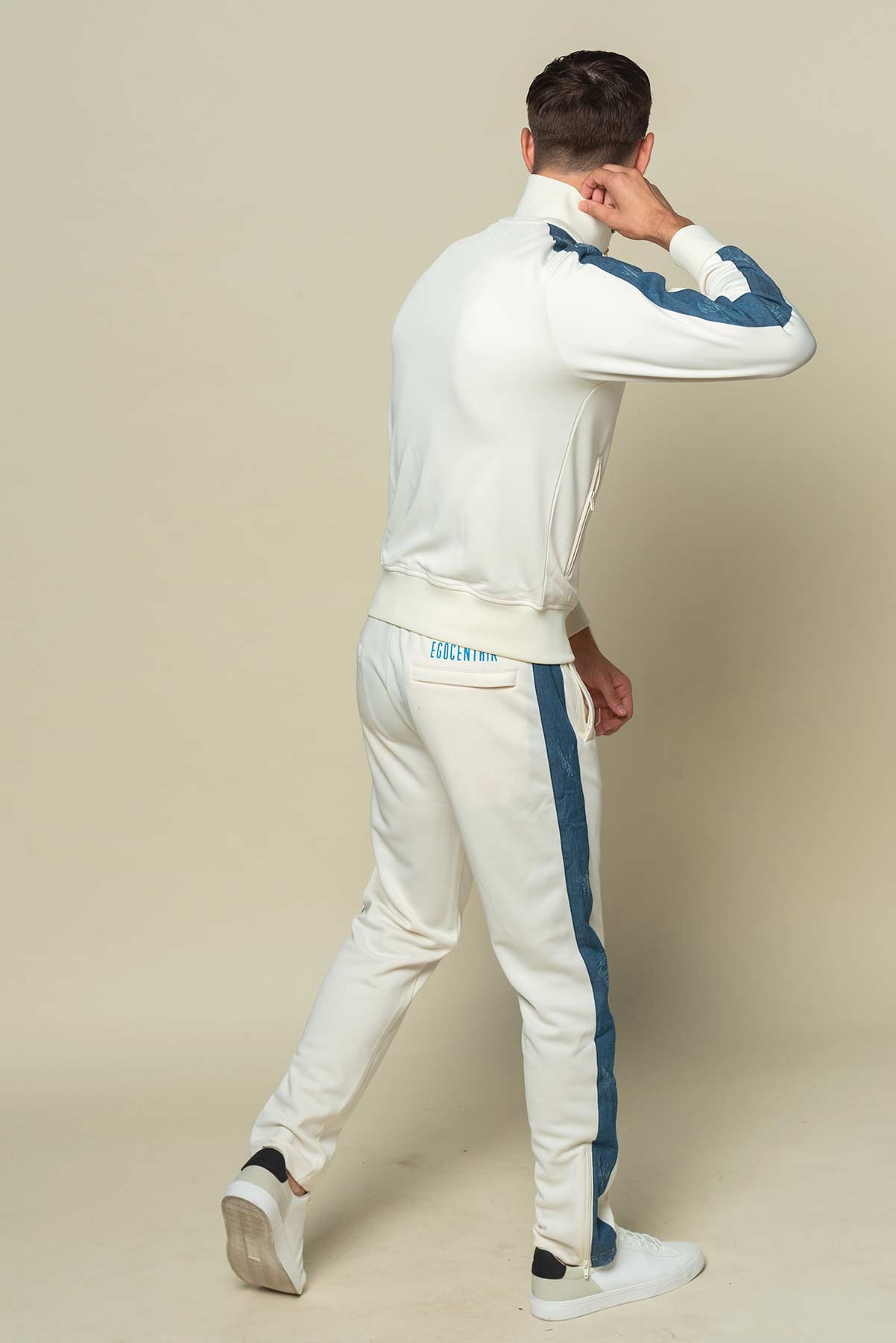 EGO USED DENIM TRACKSUIT PANTS