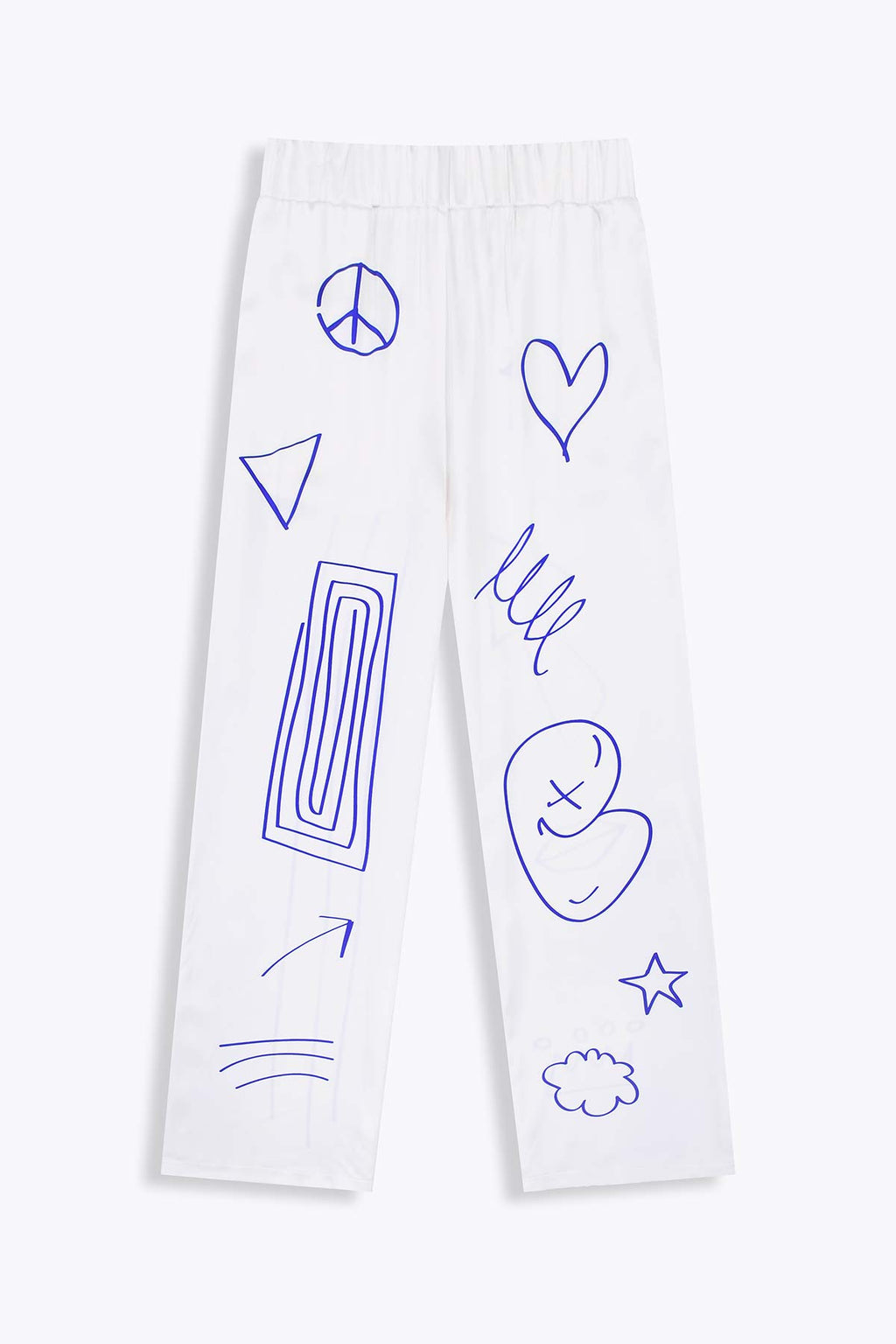 Pantalon femme fluide en soie "Destructured"