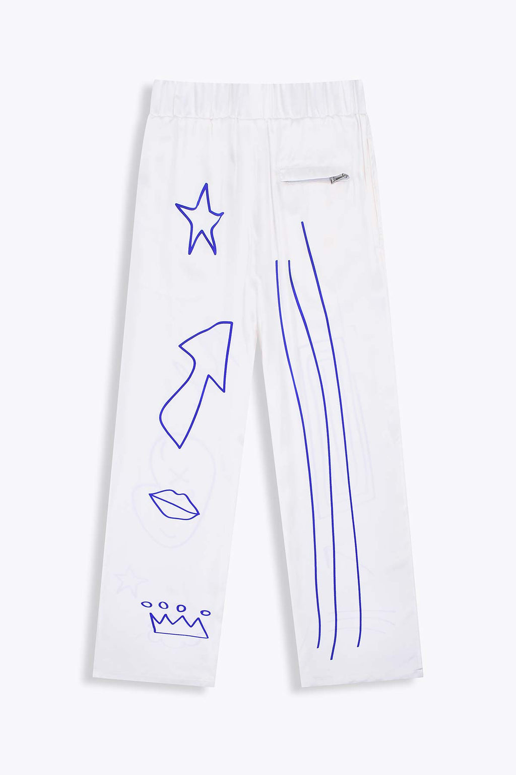 Pantalon femme fluide en soie "Destructured"
