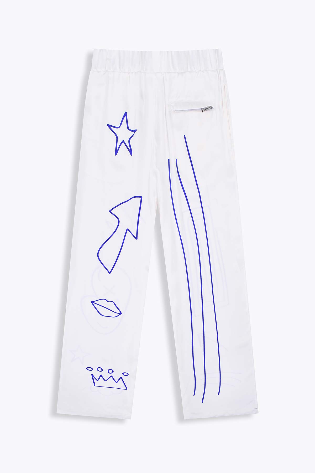 Pantalon femme fluide en soie "Destructured"