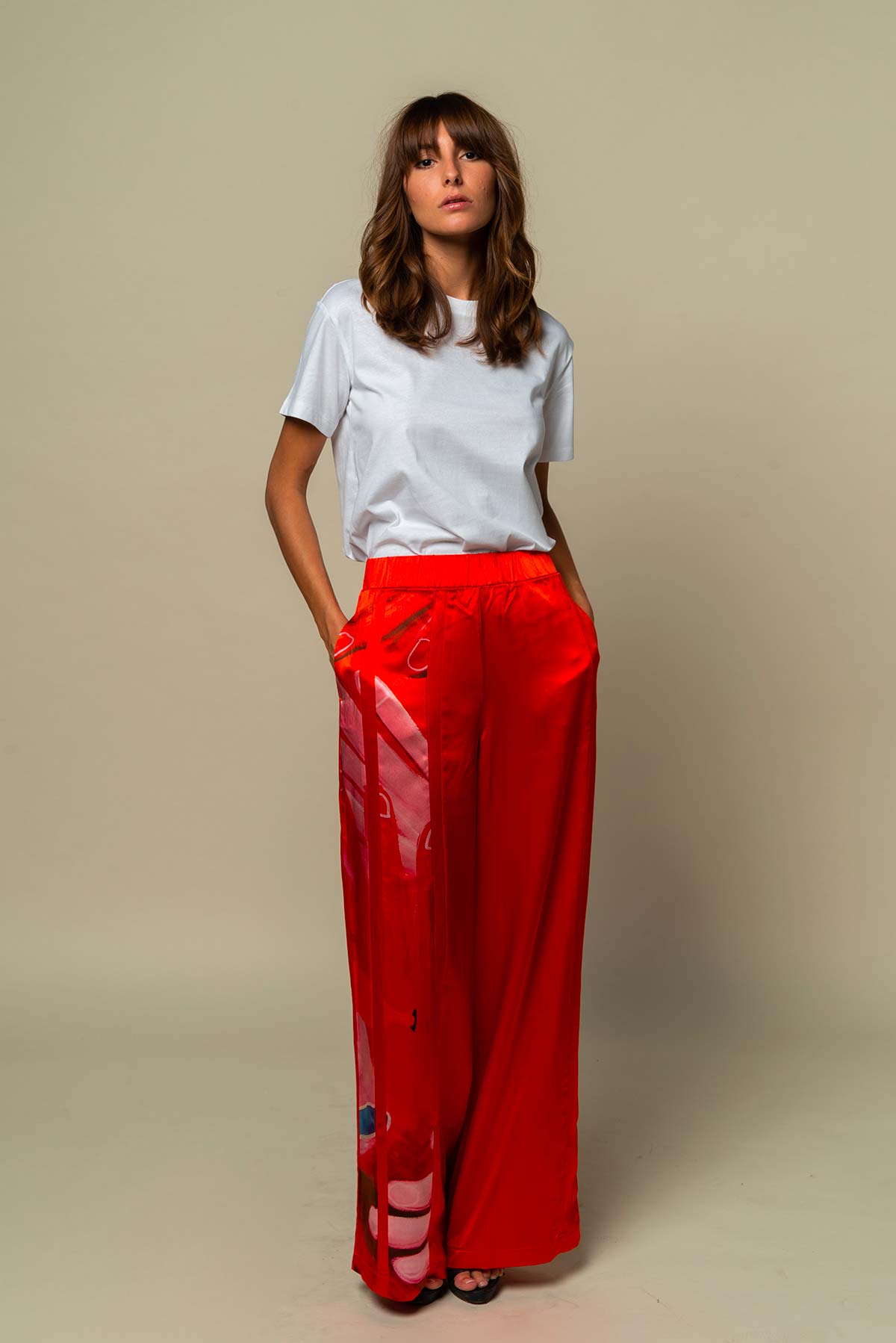 Pantalon femme fluide en soie "A fleur de peau"