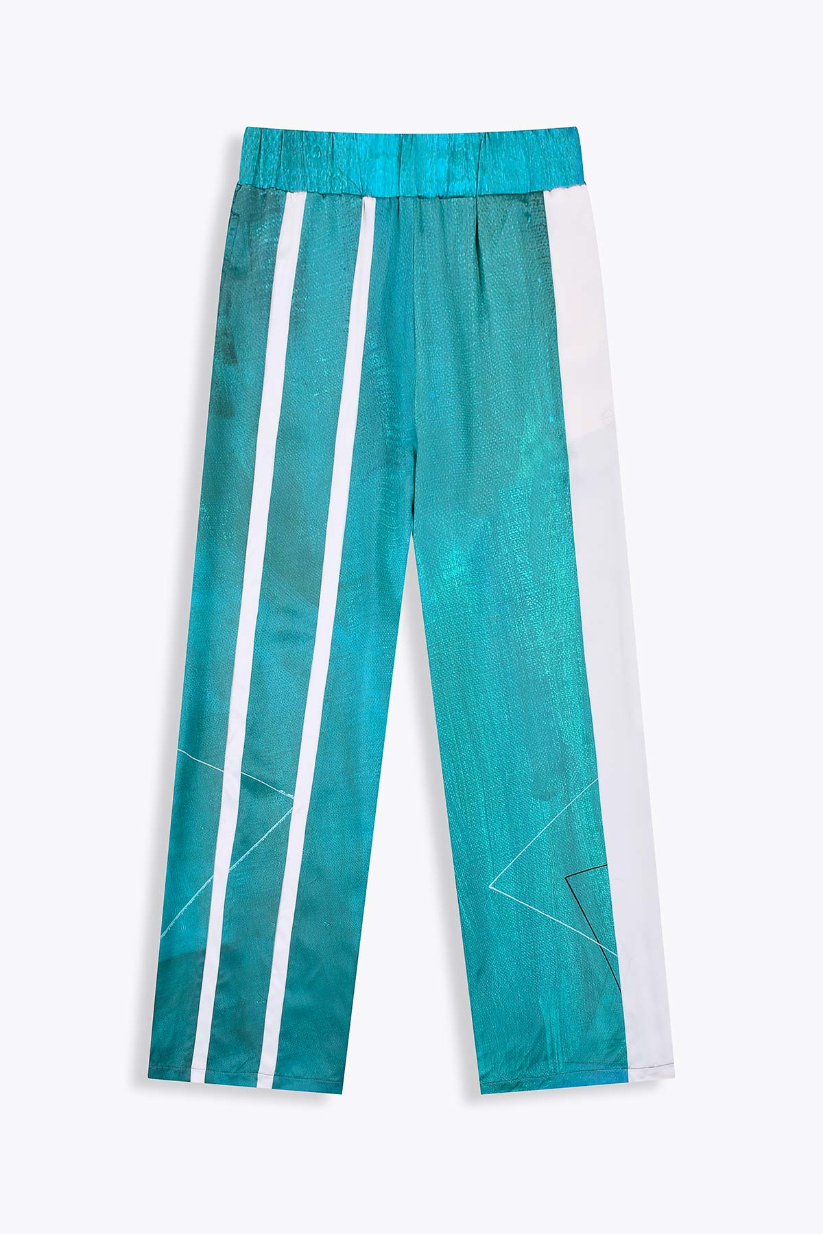 Pantalon femme fluide en soie "Smoke Break"
