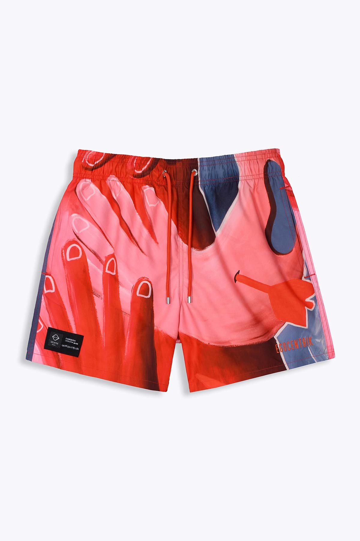 Short de bain "A fleur de peau" Edition rouge