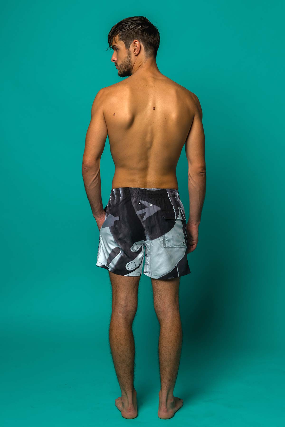 Short de bain "A fleur de peau" Edition noire