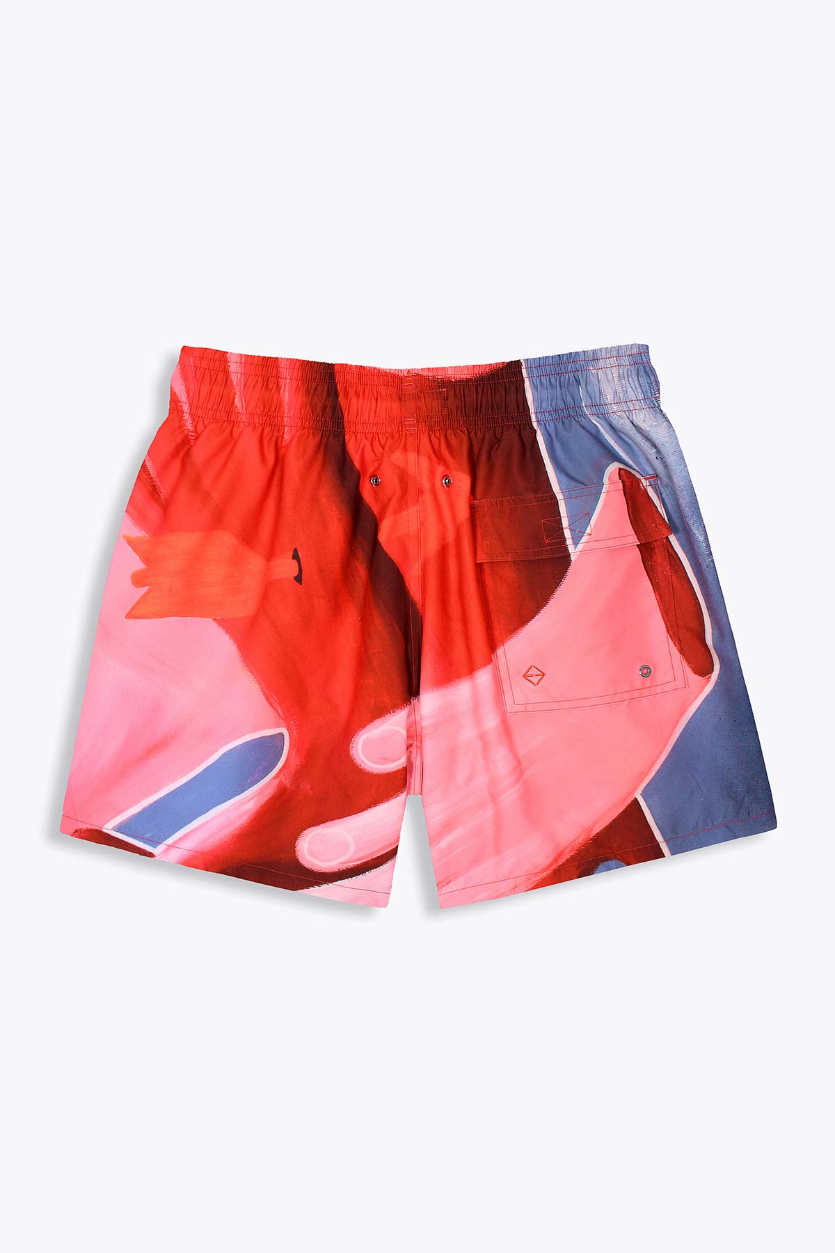 Short de bain "A fleur de peau" Edition rouge