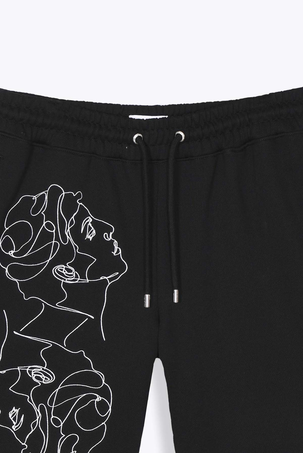 Short noir avec broderie "Twins"