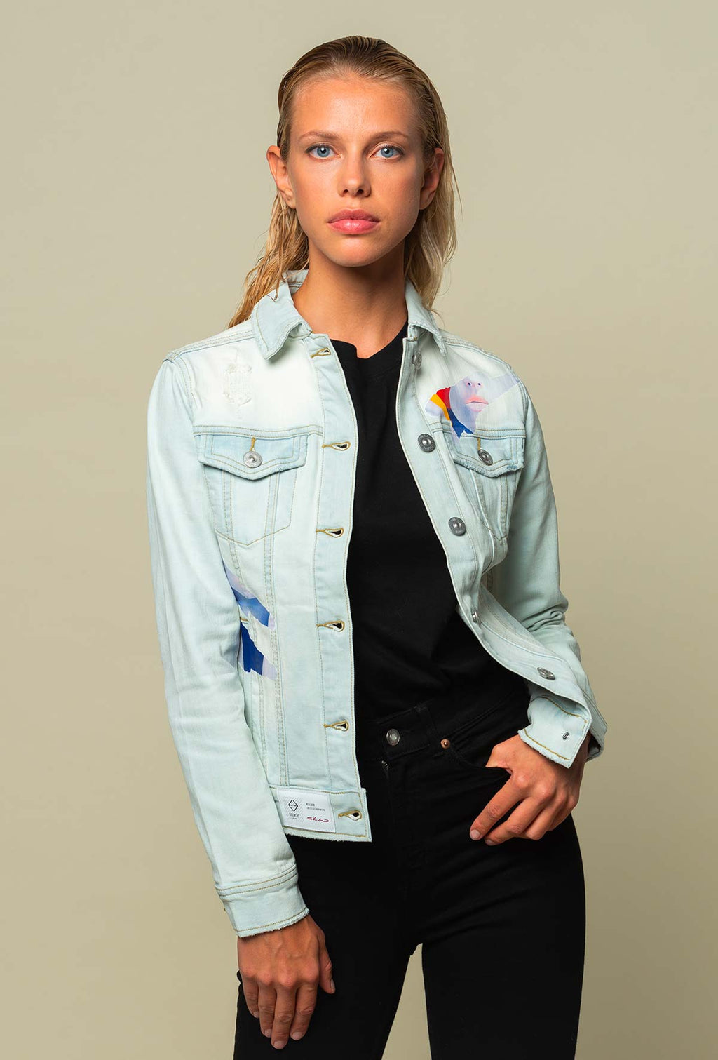 Veste en Jean femme clair "Realskin"