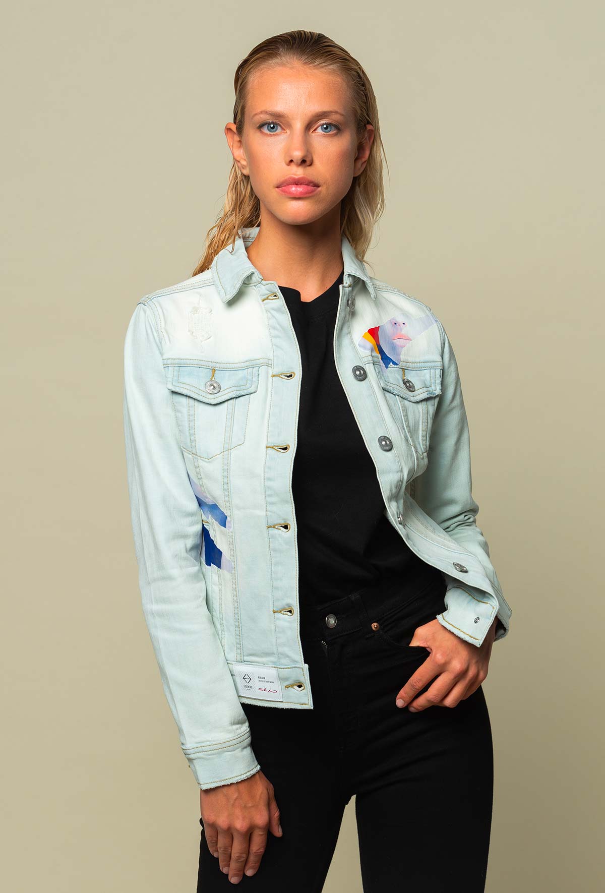 Veste en Jean femme clair "Realskin"