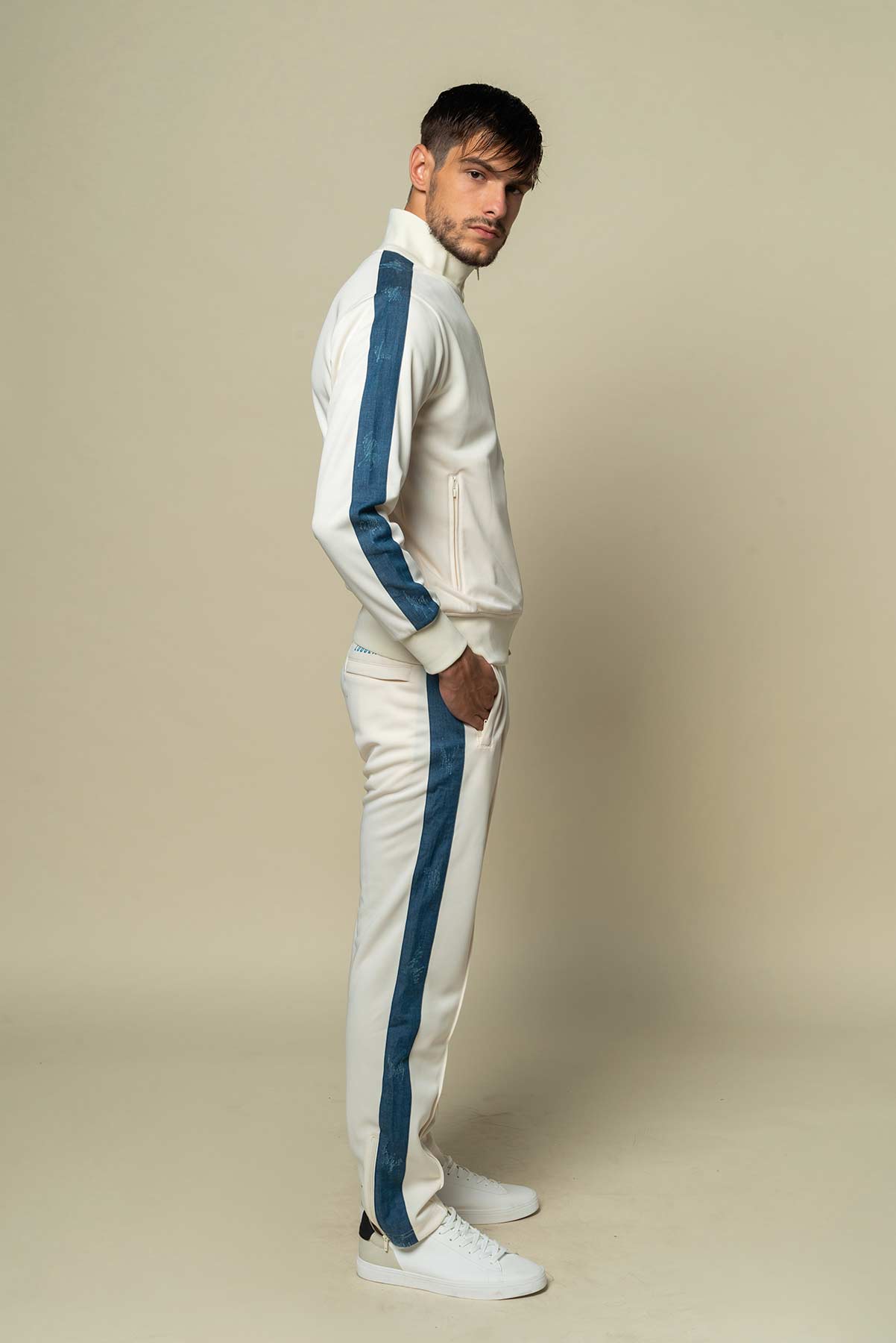 EGO USED DENIM TRACKSUIT PANTS