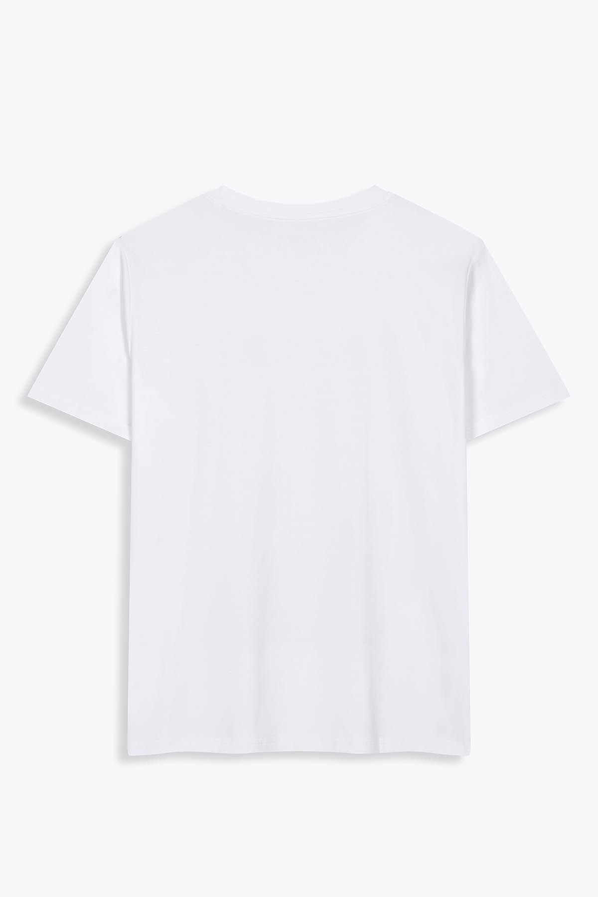 T-shirt blanc avec patch soie