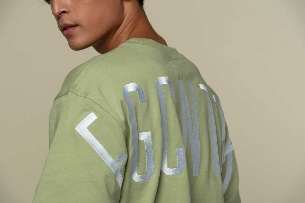 EGO BACK OLIVE OVERSIZED TEE