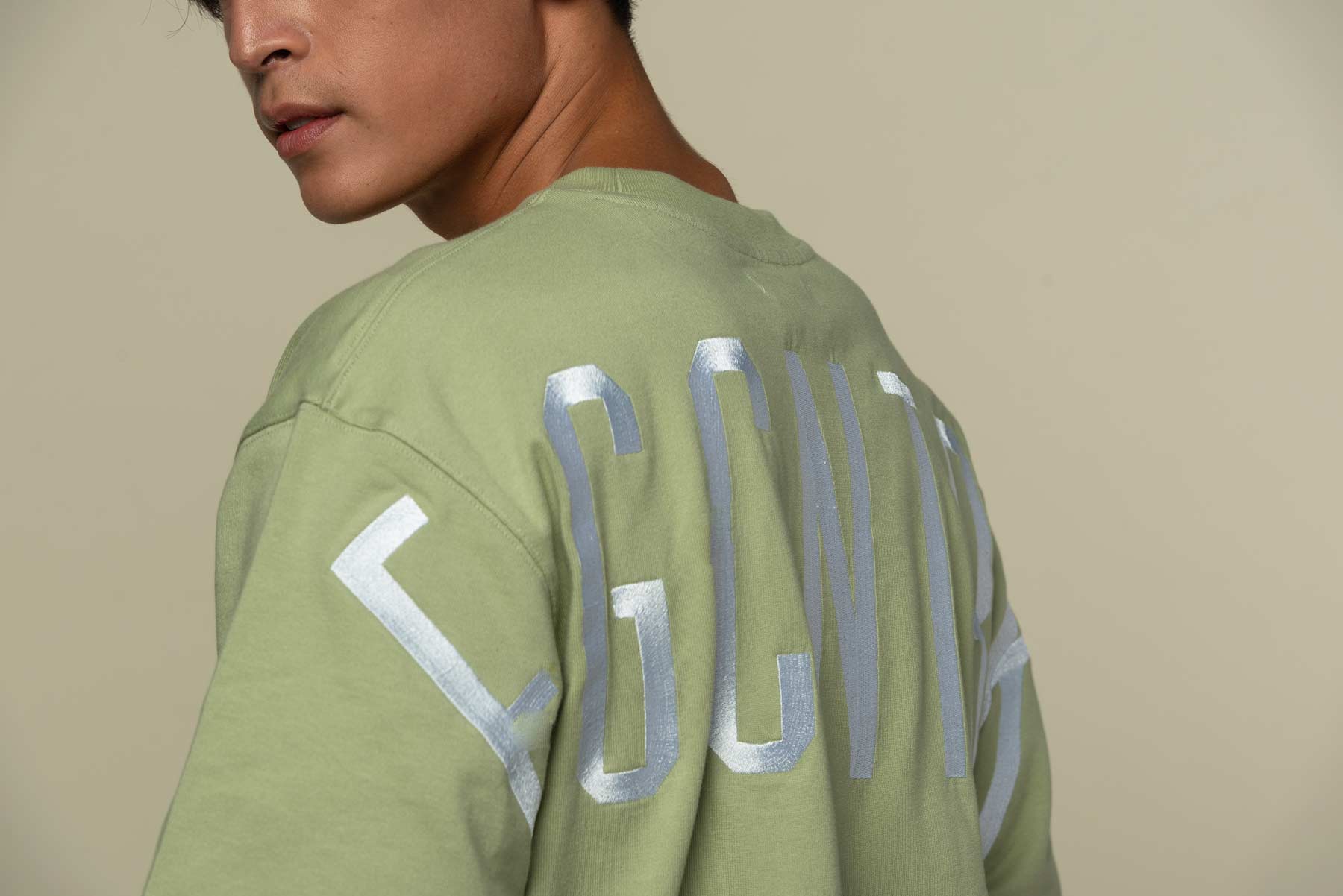 EGO BACK OLIVE OVERSIZED TEE