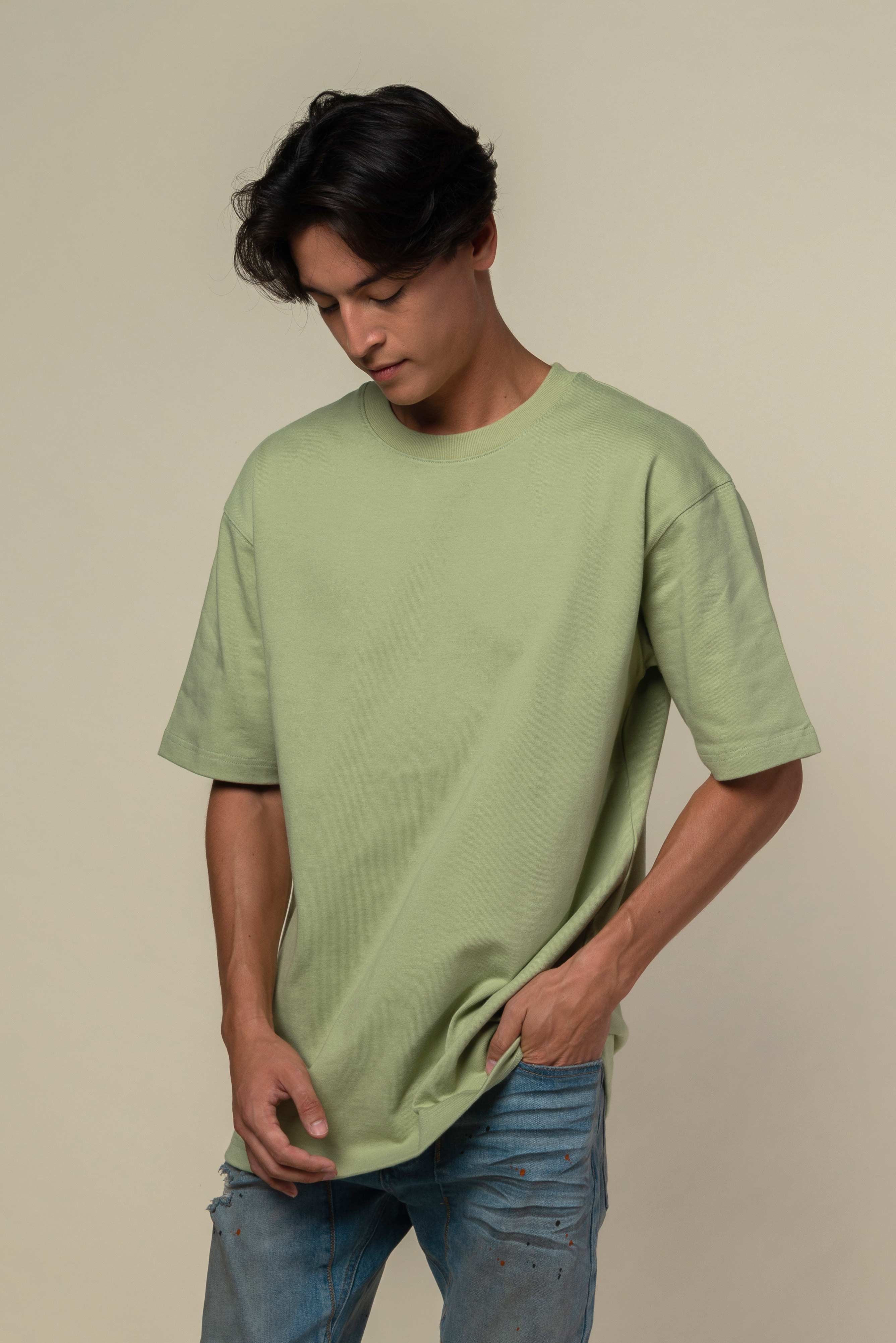 EGO BACK OLIVE OVERSIZED TEE