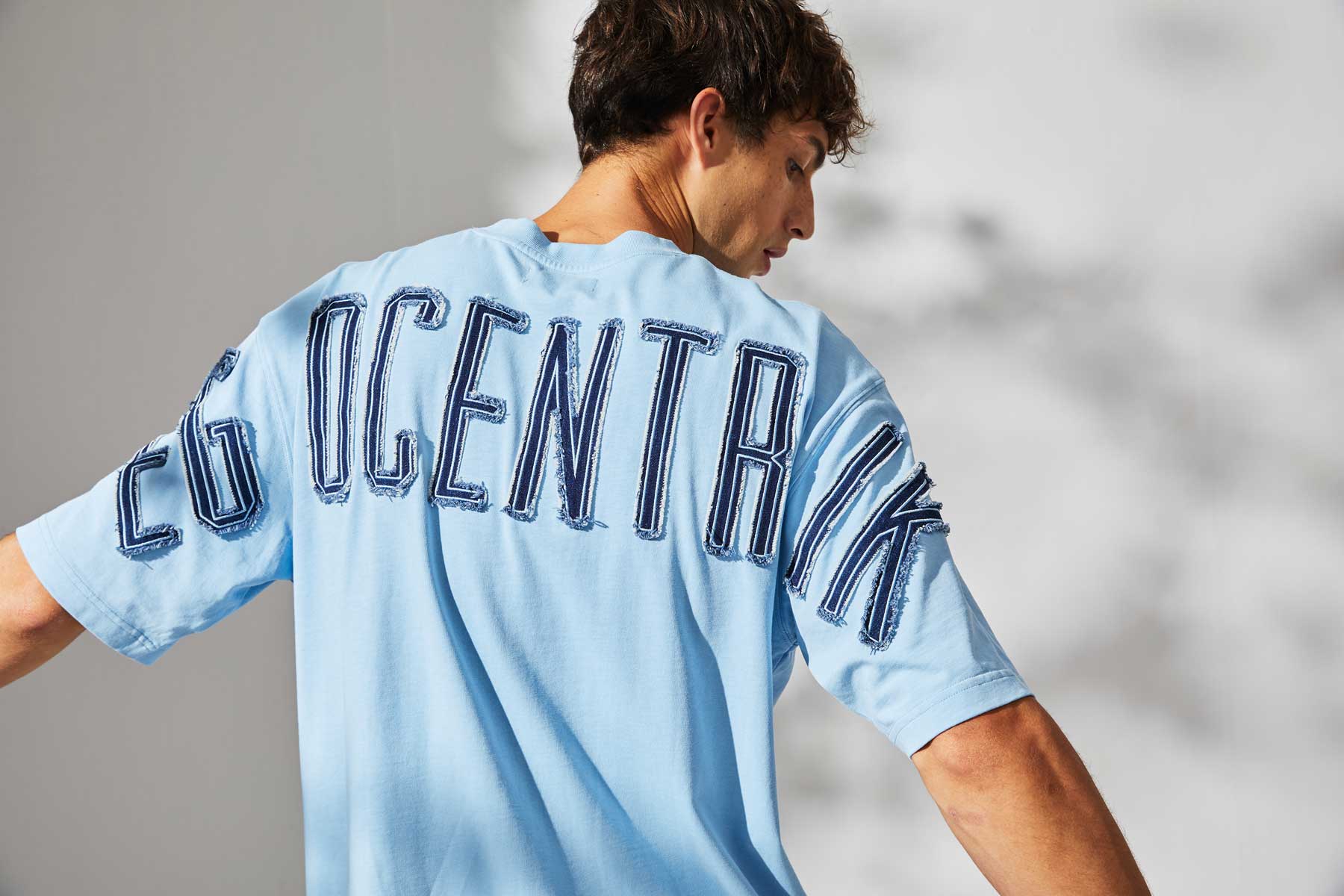 T-shirt denim oversized Bleu clair
