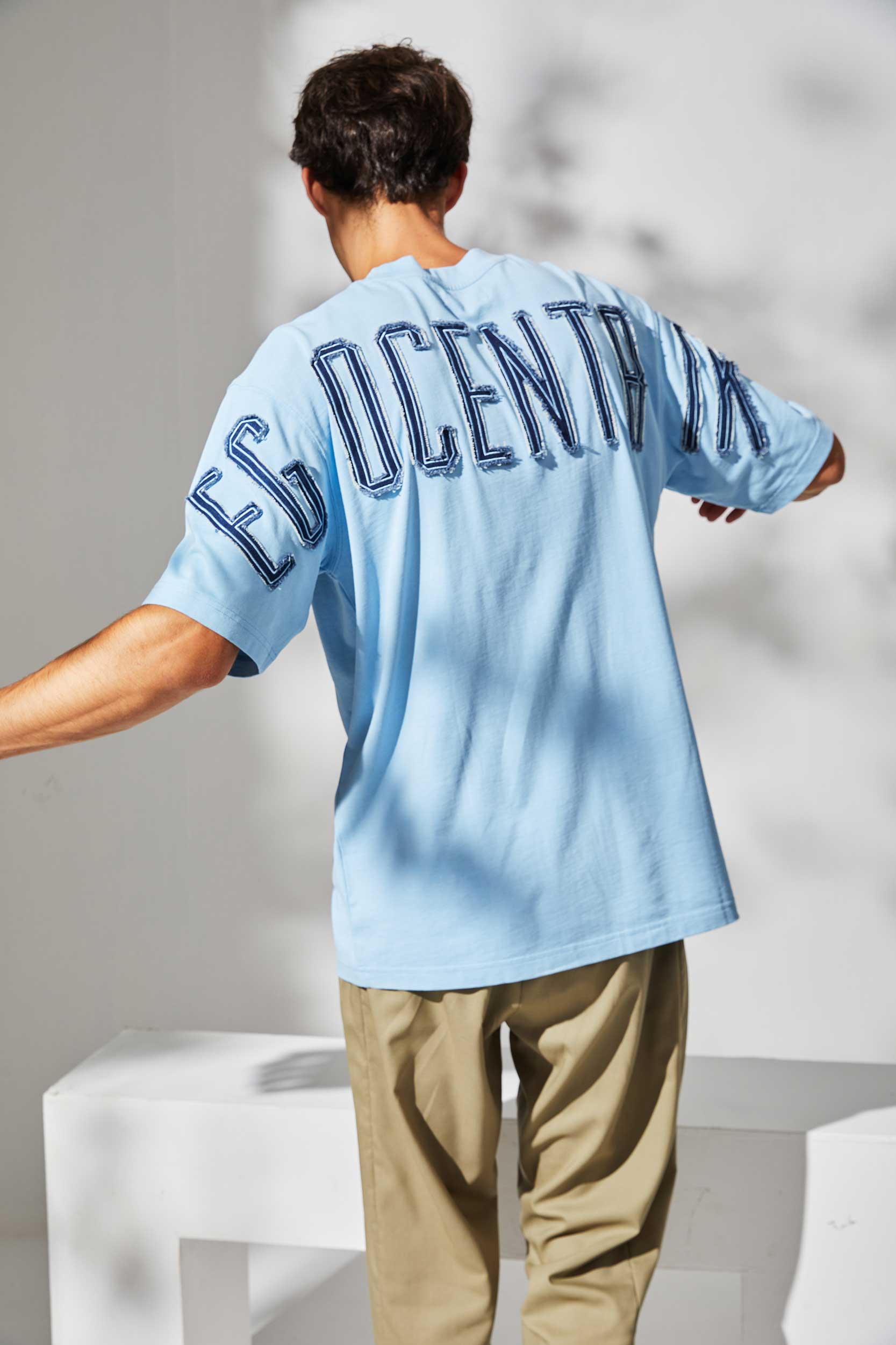 T-shirt denim oversized Bleu clair