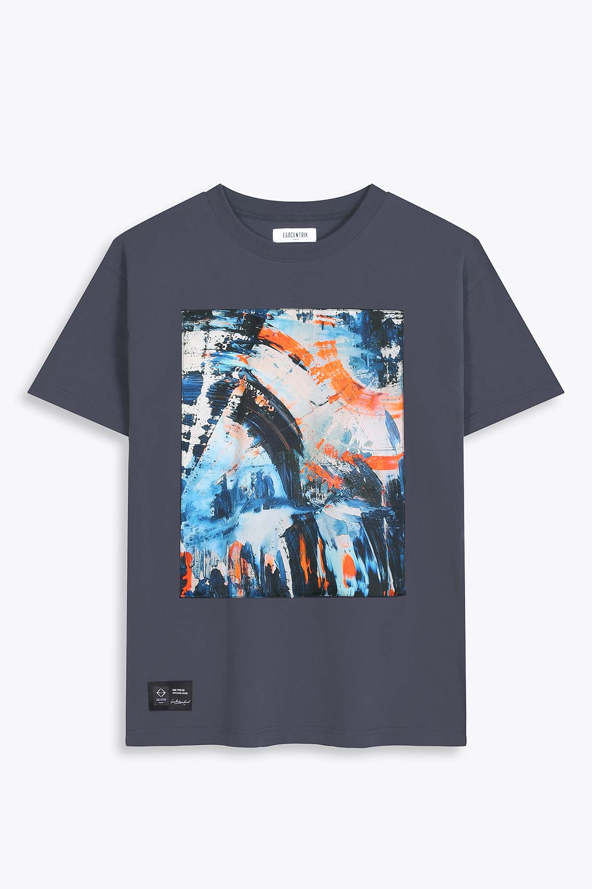 T-shirt oversized avec patch soie