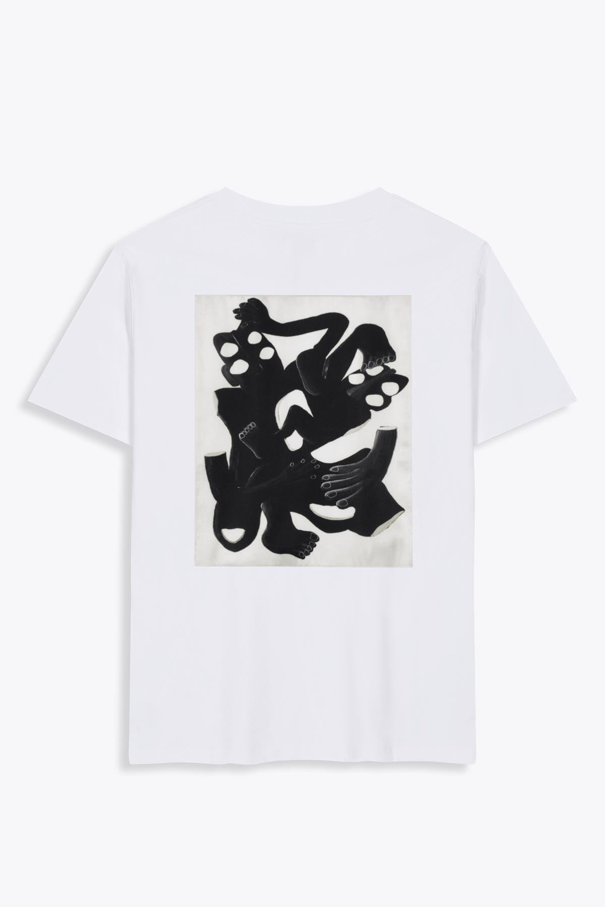 T-shirt blanc Oversized avec patch soie