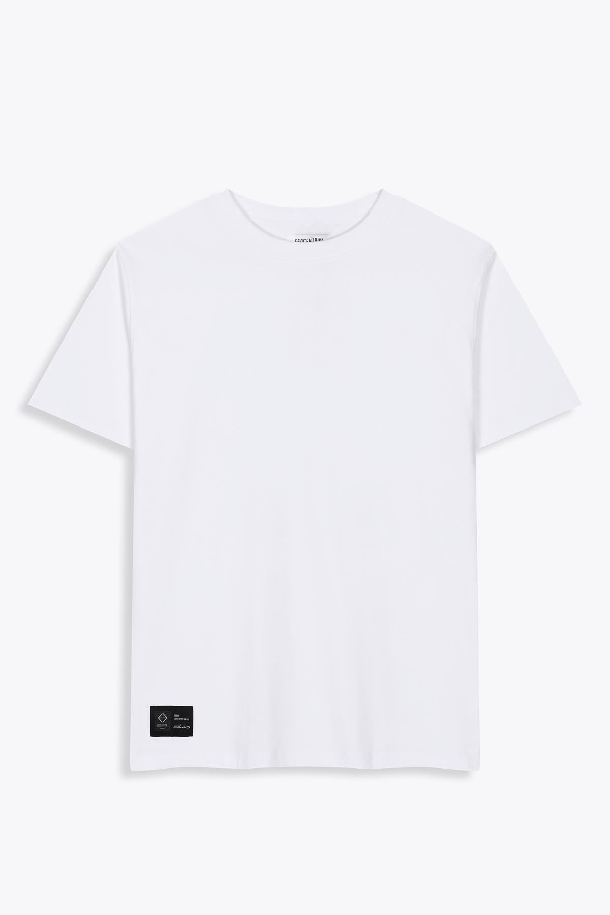T-shirt blanc Oversized avec patch soie
