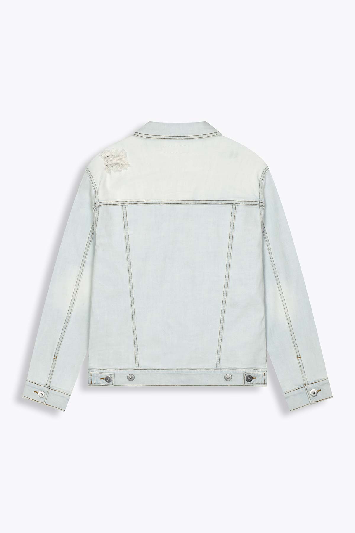 Veste Homme en jean used bleu clair