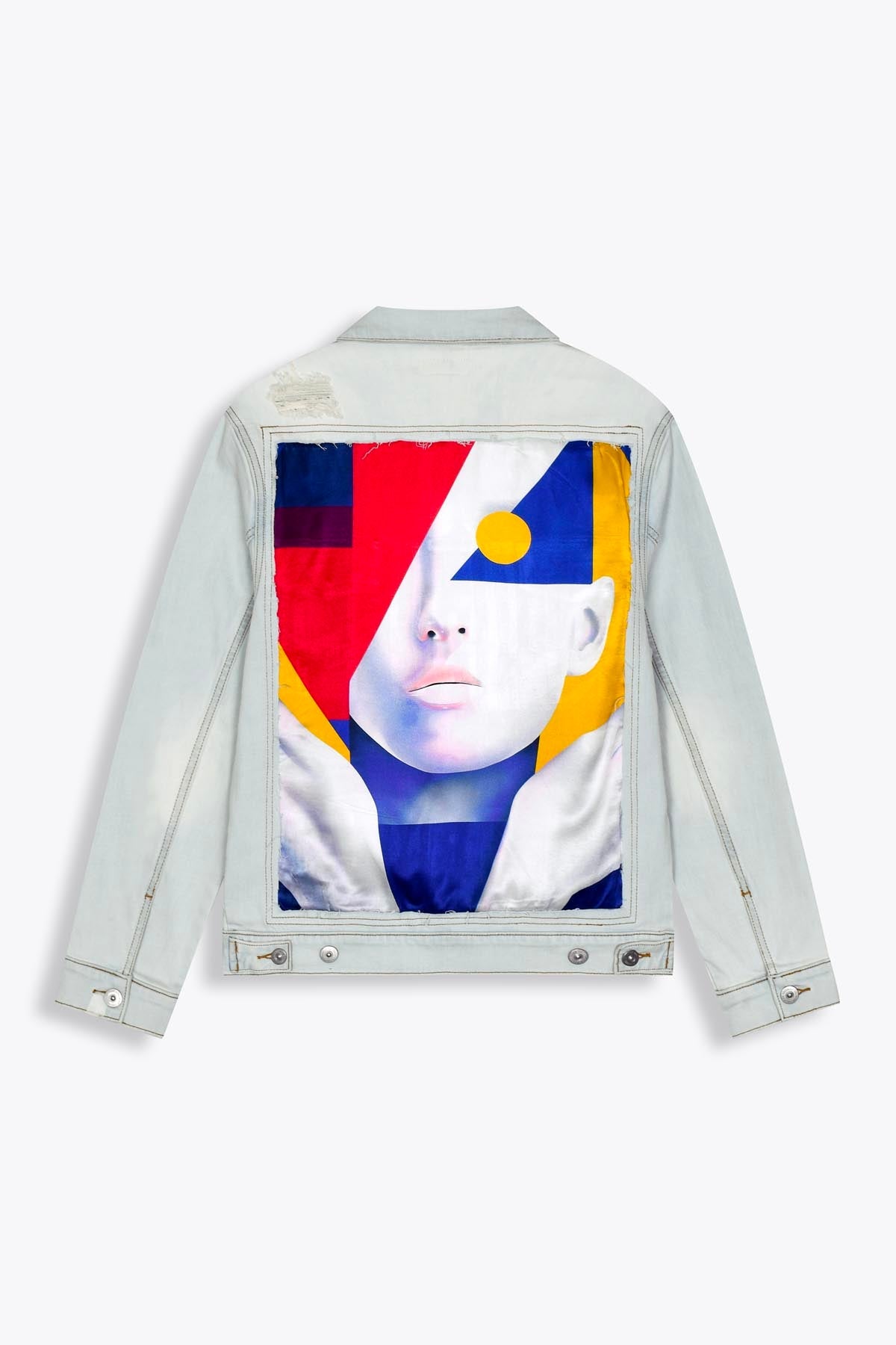 Veste en jean Patch en soie "Realskin"