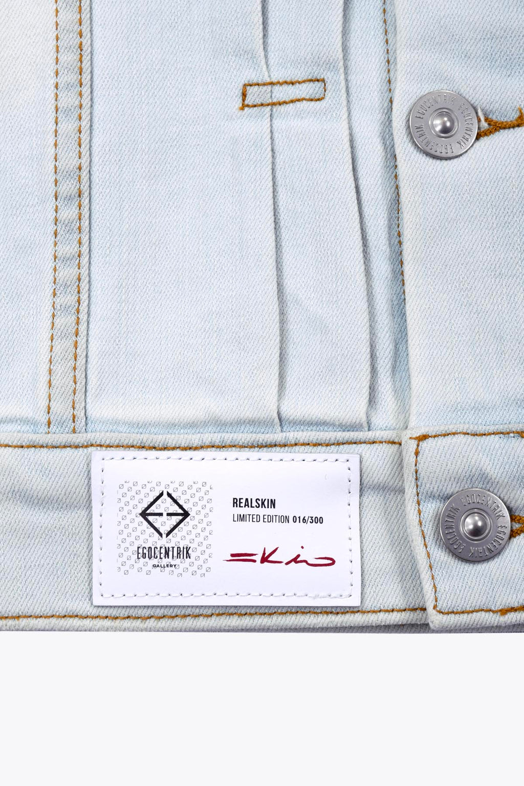 Veste en jean Patch en soie "Realskin"
