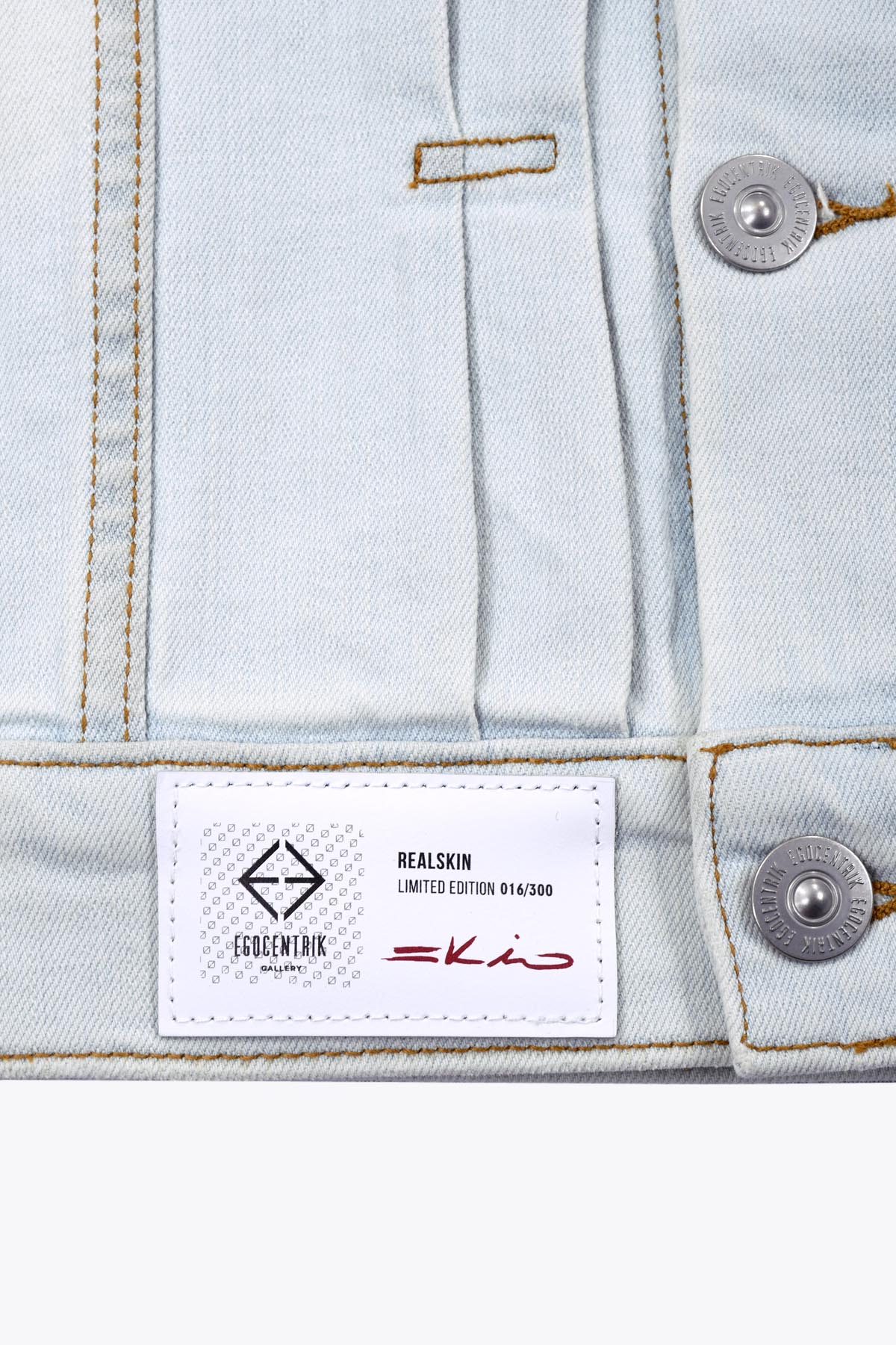 Veste en jean Patch en soie "Realskin"