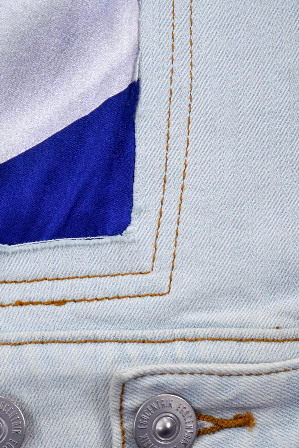 Veste en jean Patch en soie "Realskin"