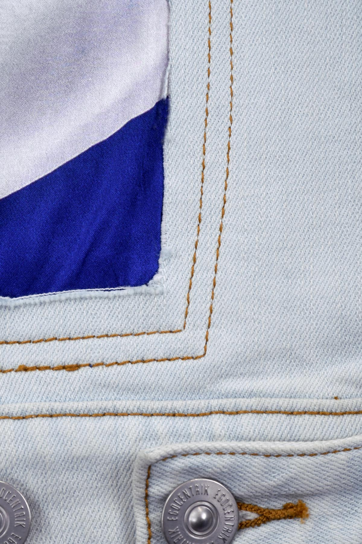Veste en jean Patch en soie "Realskin"