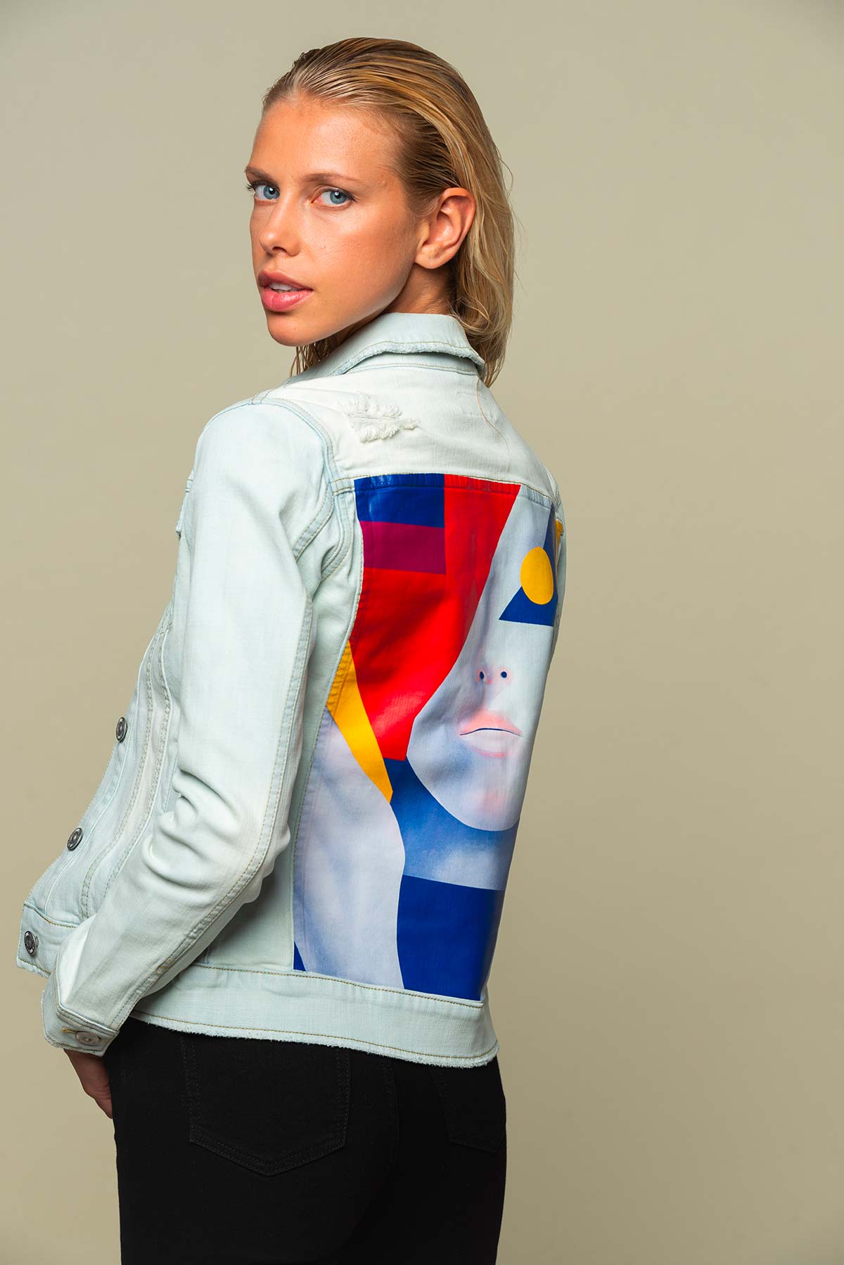 Veste en Jean femme clair "Realskin"