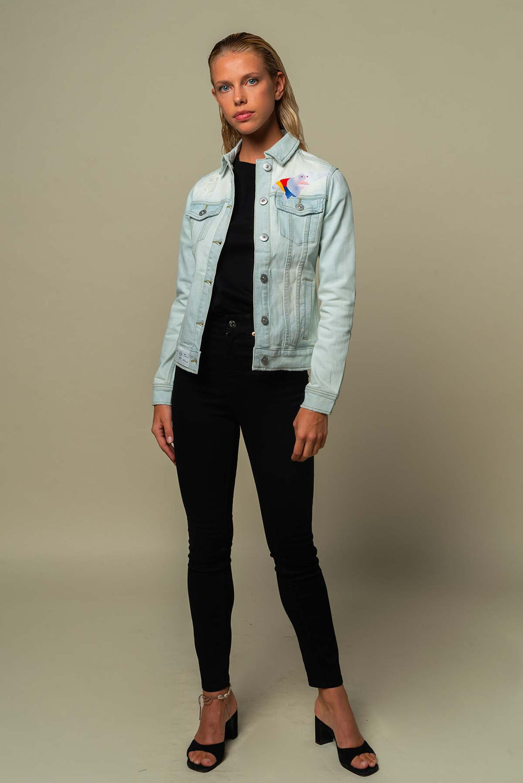 Veste en Jean femme clair "Realskin"