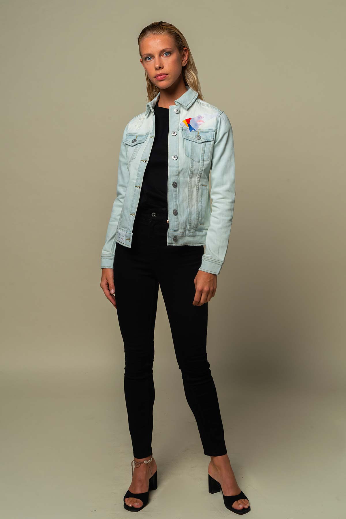 Veste en Jean femme clair "Realskin"