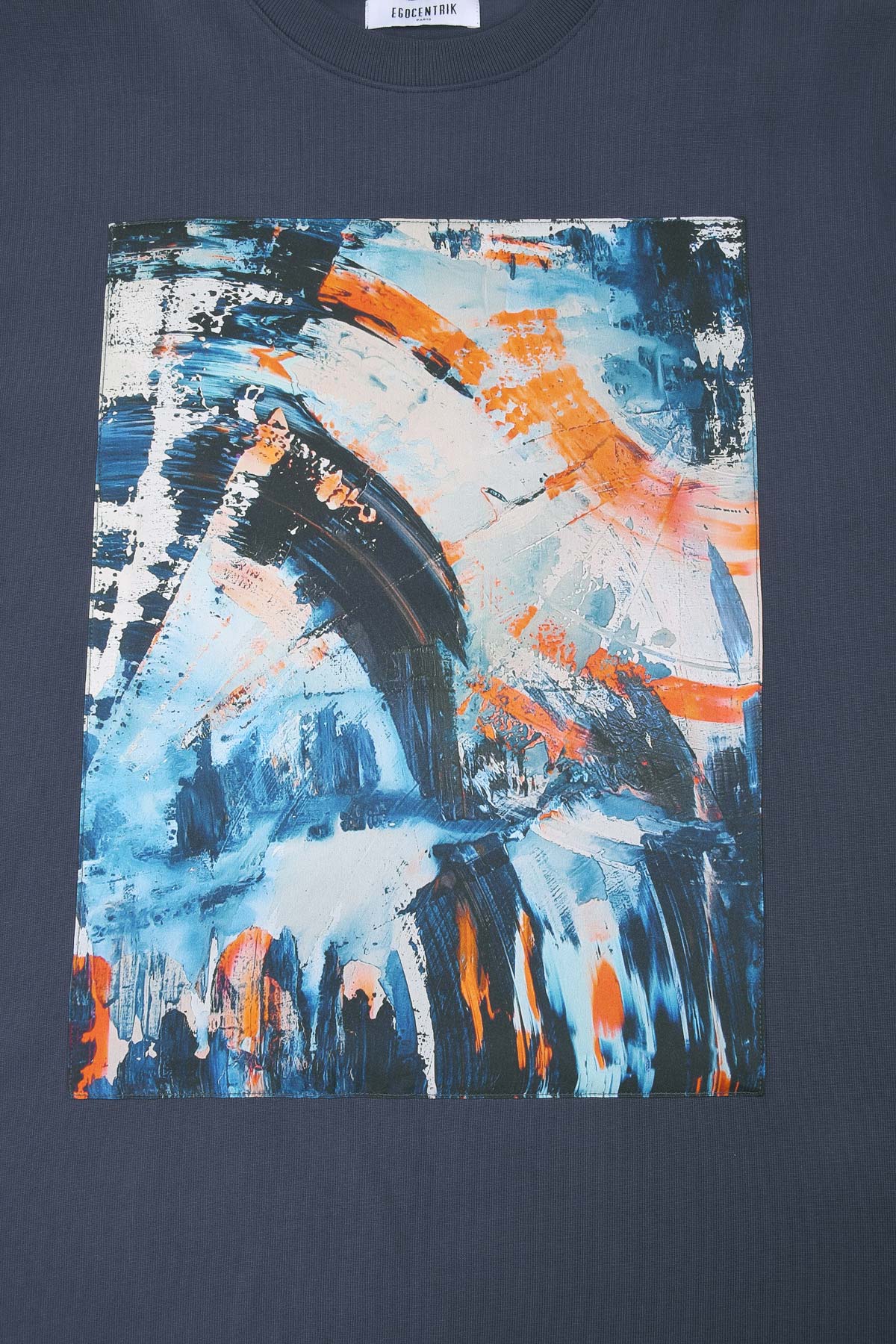 T-shirt oversized avec patch soie